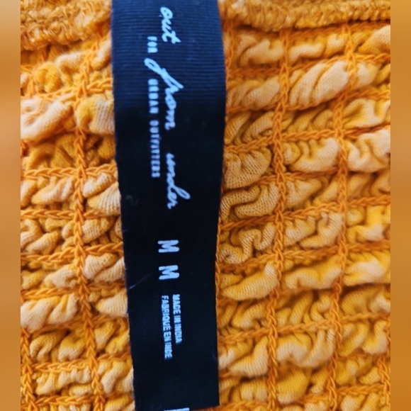 Urban Outfitters Out From Under Womens Orange Makena Smocked Boho Jumpsuit M - Picture 12 of 16